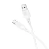 Cablu Borofone BX113 Lenny silicone charging data cable Type-C (L=1M) [White]